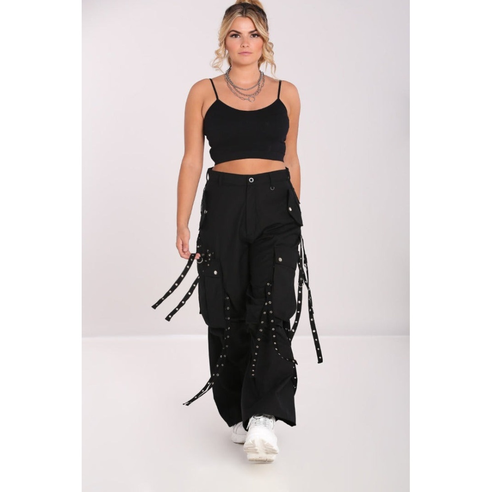 Hell Bunny - Kraken Weite Hose - Schwarz
